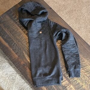 Tentree Quilted Hoodie Sweater - Charcoal